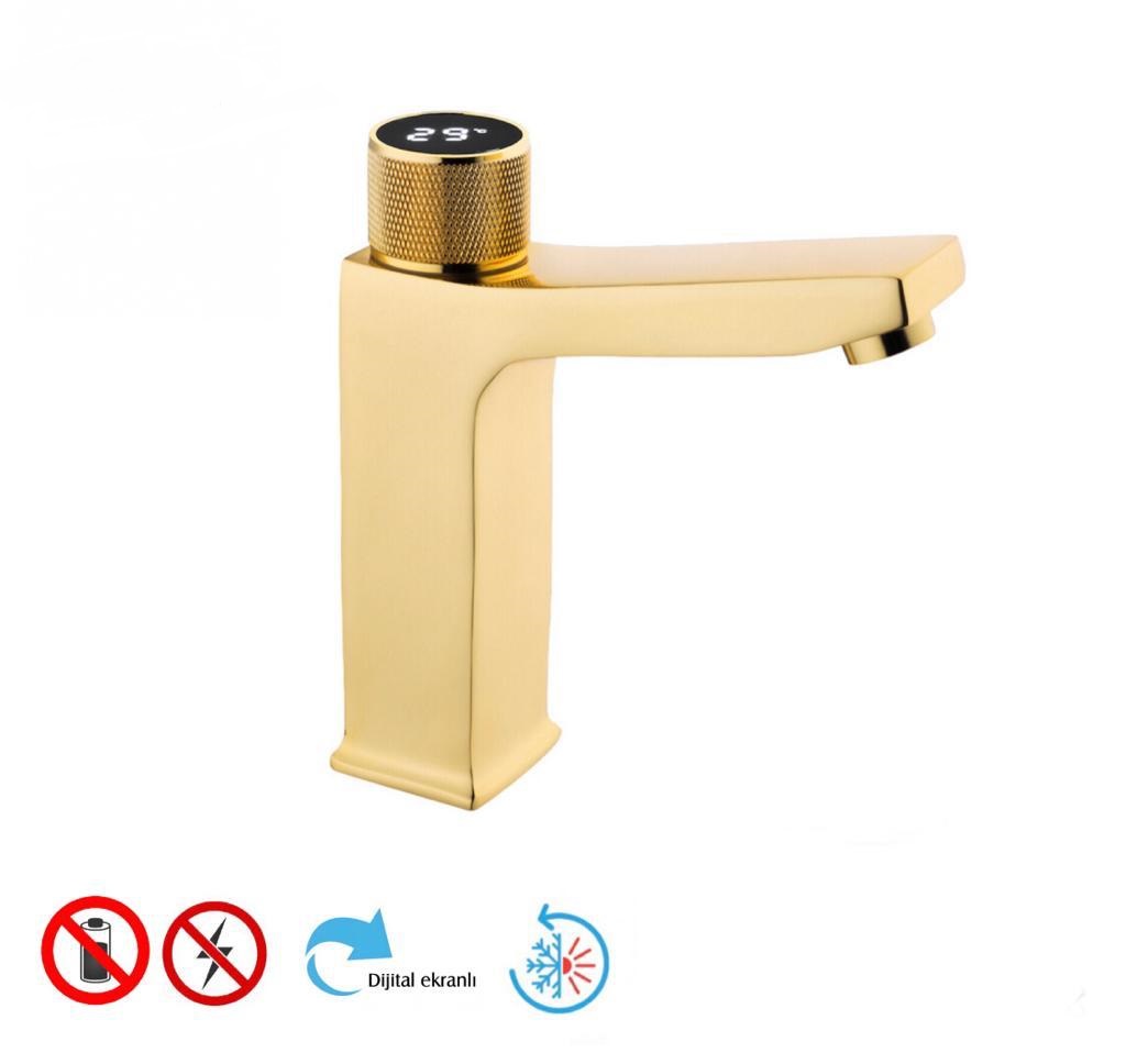 DİJİTALLİ ALTIN LAVABO BATARYA