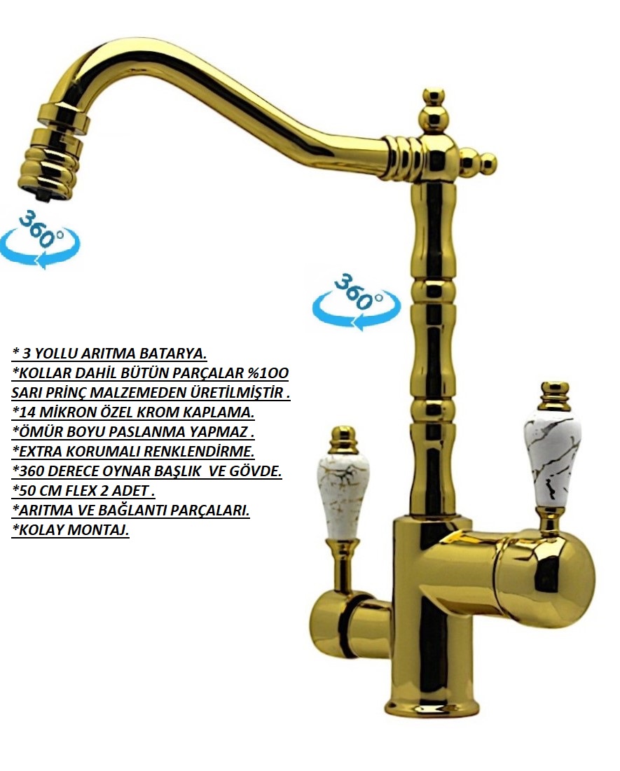 Antik Arıtma Altın Evye Bataryası