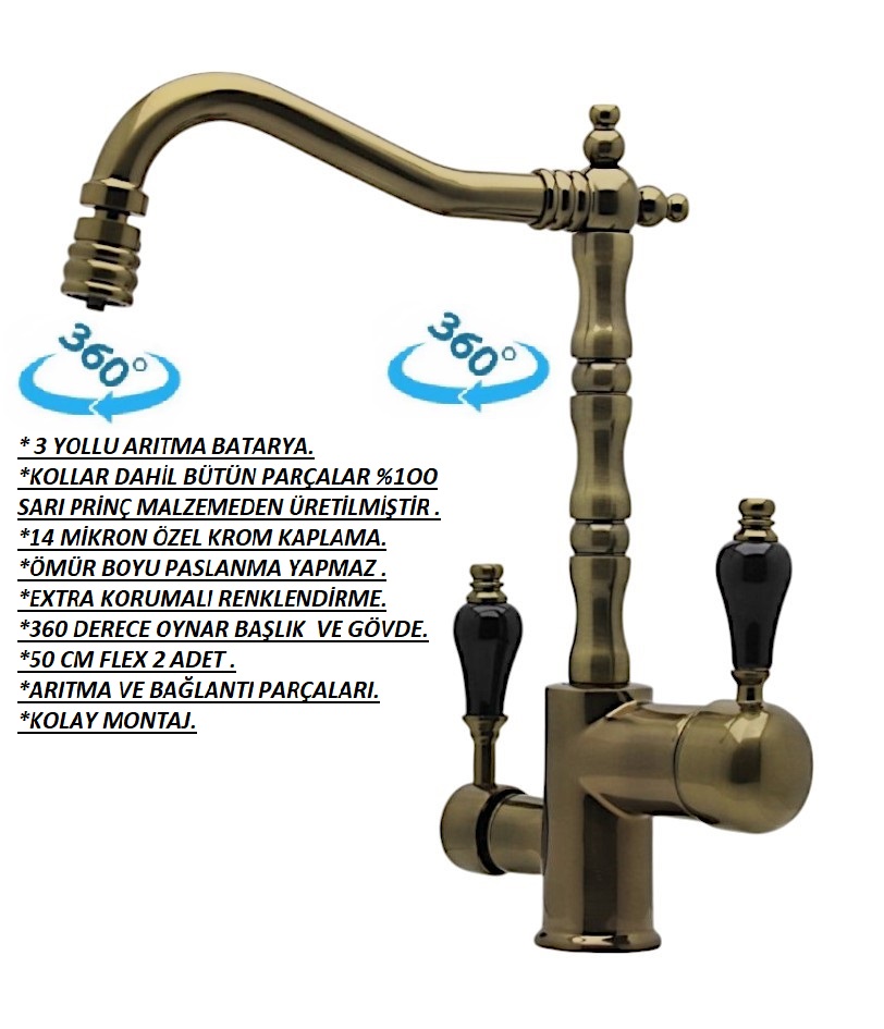 Antik Arıtma Eskitme Evye Bataryası