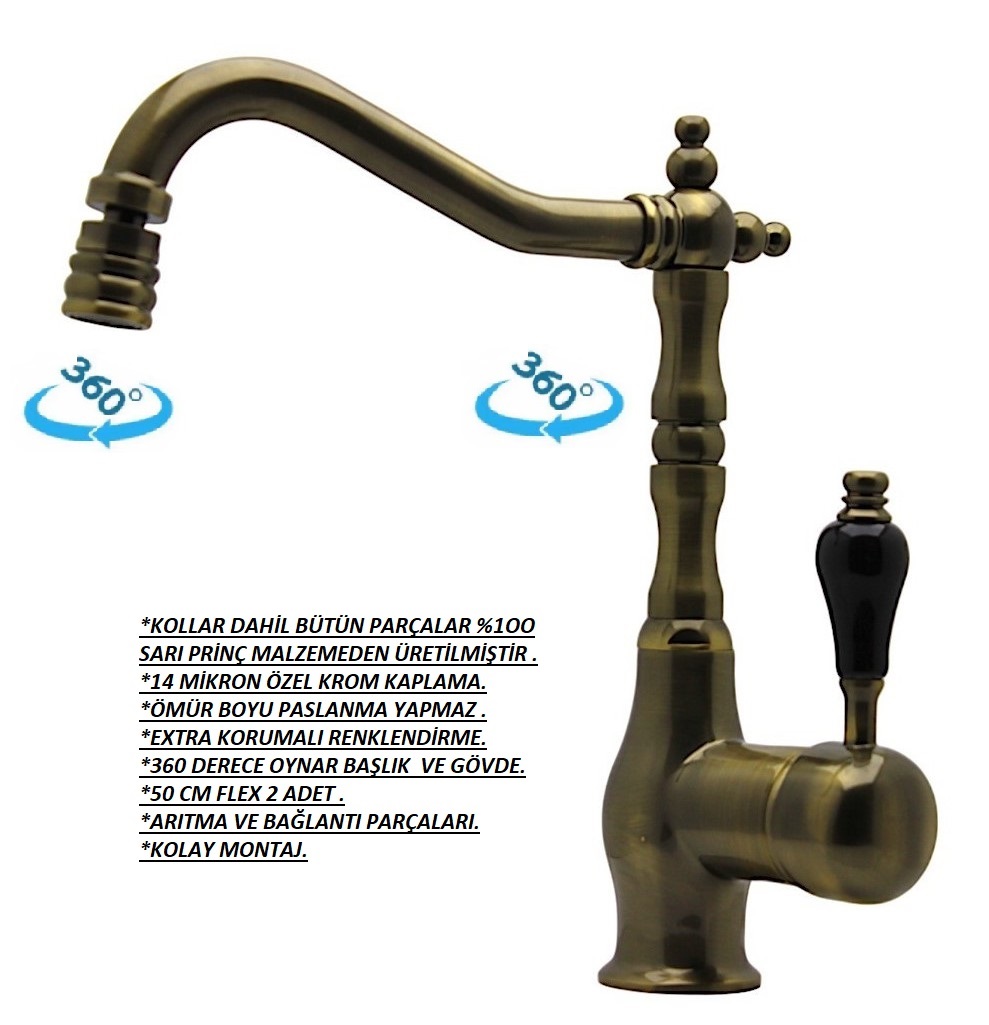 BANYO Eskitme Kısa Lavabo Bataryası 