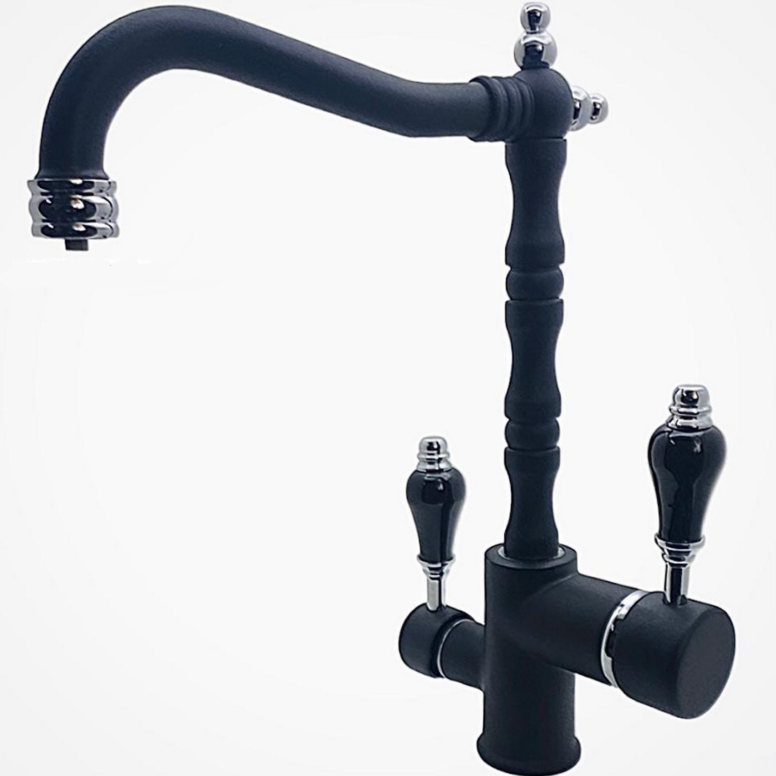 ANTİK ARITMA SİYAH KROM EVYE BATARYASI